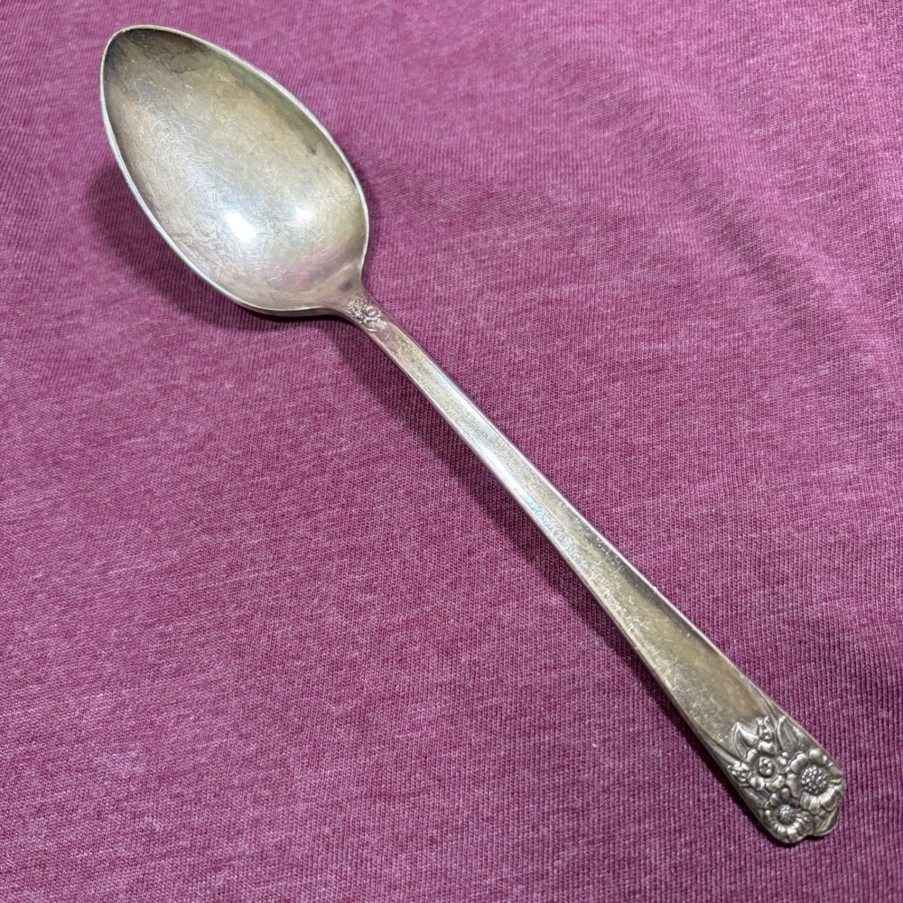 1950s Wm Rogers & Son April Silverplate Teaspoon Floral Pattern Replacement